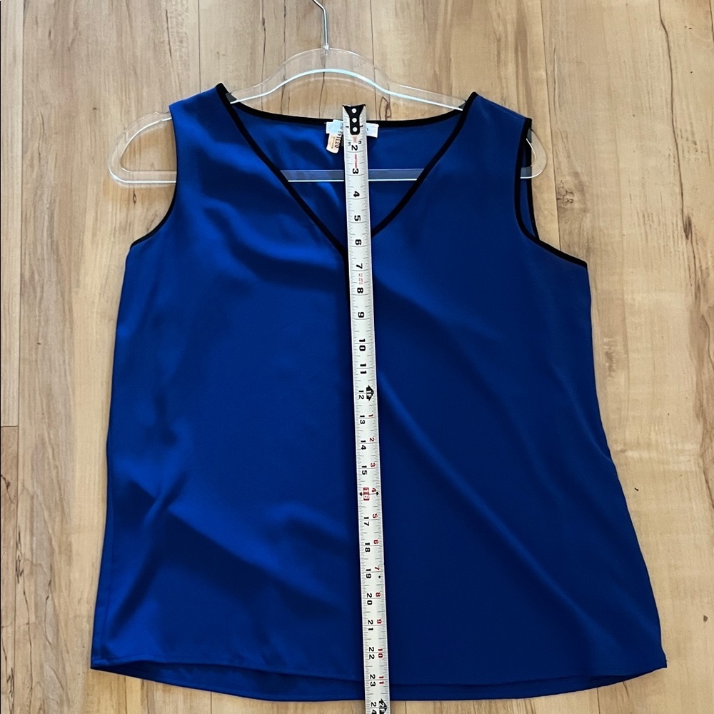 Calvin Klein Collection Blue V Neck Blouse - Picture 5 of 5